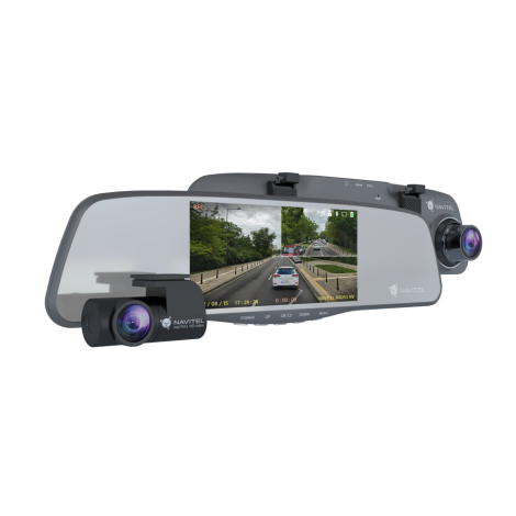 Navitel | Smart rearview mirror equipped with a DVR | MR255NV | IPS display 5''; 960x480 | Maps included