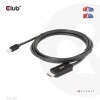 CABLE MINIDP TO HDMI 1.8M/M/M CAC-1187 CLUB3D