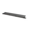 LANBERG PATCH PANEL 24 PORT 0.5U CAT.5E FTP BLACK