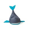 Sako bag pouffe Whale grey-blue L 110 x 80 cm