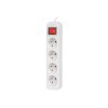 Lanberg Cable Power Strip, 4X French Outlets with Switch, Quality-Grade Copper, 1.5 m | PS1-04E-0150-W
