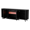 Cama Volare chest of drawers 200 x 39 x 75 cm black/san sebastian + fireplace