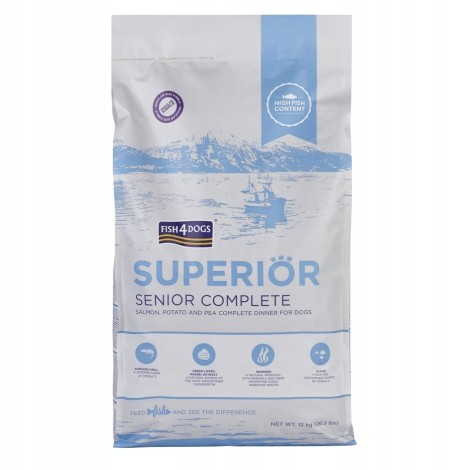 FISH4DOGS Superior Senior Complete Salmon - dry dog food - 12kg