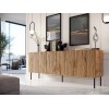 JUNGLE chest of drawers 190x40.5x74.5 oak wotan + black legs