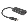 Lanberg USB-C(M) 3.1->Displayport(F) Adapter cable 15cm, Black
