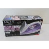 SALE OUT. Adler AD 5019 Steam iron, Temperature control, Power 1600W | Adler | AD 5019 | With cord | 1600 W | Water tank capacity 100 ml | Continuous steam 10 g/min | Violet/White | DEMO