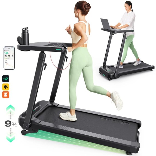 Treadmill with built-in work and exercise ...