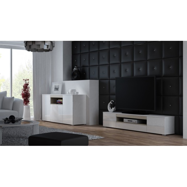 Cama sideboard VIVA 150 white/white gloss ...
