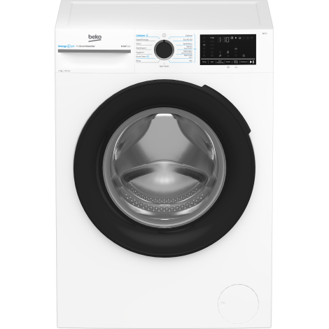 BEKO Washing Machine | BM3WFSU49415WB | Energy efficiency class A | Front loading | Washing capacity 9 kg | 1400 RPM | Depth 55 cm | Width 60 cm | Display | Digital | Steam function | White