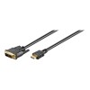 Goobay | Black | DVI-D male Single-Link (18+1 pin) | HDMI male (type A) | HDMI to DVI-D | 1.5 m