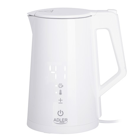 Adler | Kettle | AD 1345w | Electric | 2200 W | 1.7 L | Stainless steel | 360° rotational base | White