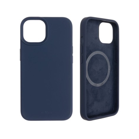 Fixed | MagFlow with MagSafe support | Back cover | Apple | iPhone 14 | Liquid silicon | Blue