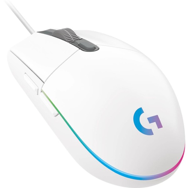 MOUSE USB OPTICAL G102 LIGHTSY/WHITE 910-005824 ...