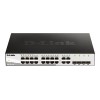 D-LINK DGS-1210-20, Gigabit Smart Switch with 16 10/100/1000Base-T ports and 4 Gigabit MiniGBIC (SFP) ports, 802.3x Flow Control, 802.3ad Link Aggregation, 802.1Q VLAN, 802.1p Priority Queues, Port mirroring,, Jumbo Frame support, 802.1D STP, ACL, LLDP, C