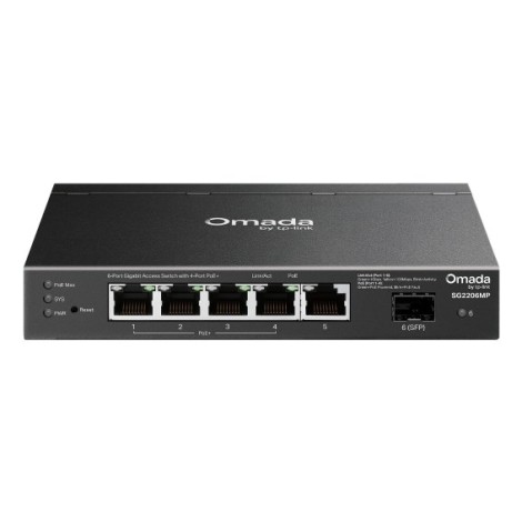 TP-Link SG2206MP network switch L2 Gigabit Ethernet (10/100/1000) Power over Ethernet (PoE)