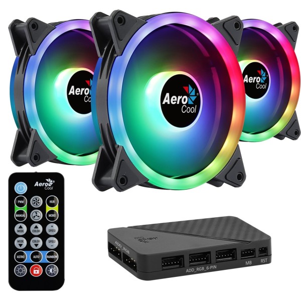 Aerocool DUO12PRO Kit 3xFan 12cm ARGB ...