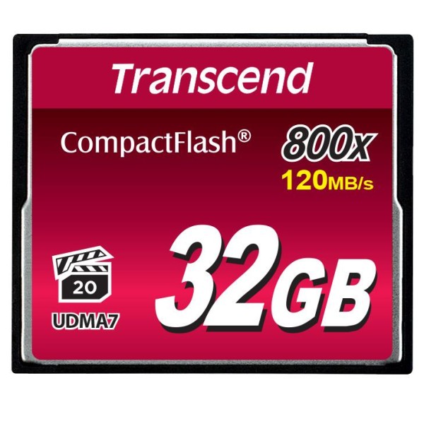 MEMORY COMPACT FLASH 32GB/800X TS32GCF800 TRANSCEND