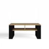 MODERN 2P SLIM ARTISAN COFFEE TABLE WITH BLACK LEGS