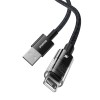 Baseus Gem USB to IP 2.4A fast charging cable 1 m Black
