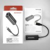 AXAGON ADE-SRC USB-C 3.2 Gen 1 - Gigabit Ethernet adapter, auto install, BLACK