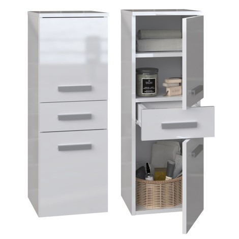 Topeshop NEL V DDS BIEL POŁ bathroom storage cabinet White