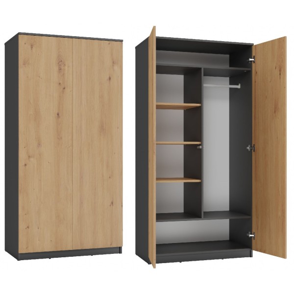 Topeshop SD-90 ANT/ART KPL bedroom wardrobe/closet ...