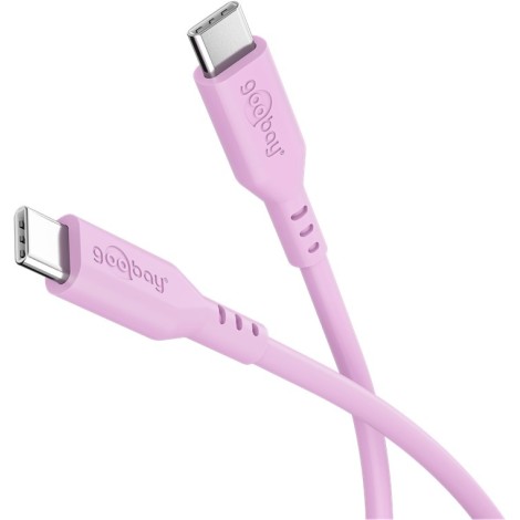 Goobay USB-C Silicone Cable, 1.5 m, Pink | Goobay