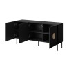 PALAZZO chest of drawers 150x42x75 black + oak craft