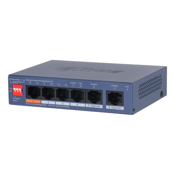Switch|DAHUA|DH-CS4006-4ET2GT-60|Type L2|PoE ports 4|CS4006-4ET2GT-60