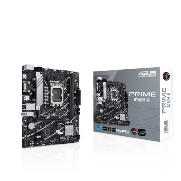 Mainboard|ASUS|Intel B760 Express|LGA1700|Micro-ATX|Memory DDR5|Memory slots 2|2xPCI-Express ...