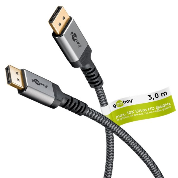 Goobay DisplayPort Cable 2.0/2.1, 80 Gbit/s