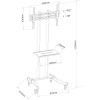 Techly ICA-TR23 TV stand/entertainment centre 1 shelves