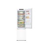 LG | Refrigerator | GBB72SWVGN | Energy efficiency class D | Free standing | Combi | Height 203 cm | No Frost system | Fridge net capacity 233 L | Freezer net capacity 107 L | Display | 35 dB | White