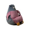 Sako sack pouffe Sowa grey-pink XL 130 x 90 cm