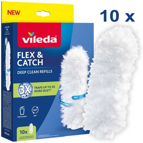 Vileda Flex&Catch dustpan refills, 10 pcs.