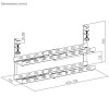 Maclean under-desk cable organizer, max. load 5kg, max. 728mm, 2 levels, white, MC-102 W
