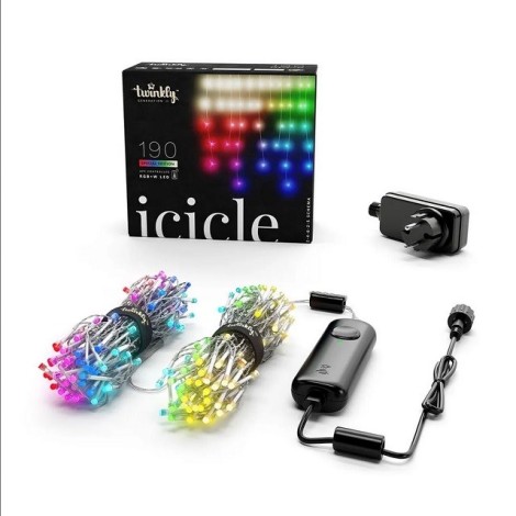 INTELLIGENT LED ICICLES TWINKLY 190 RGB 5X0.7M