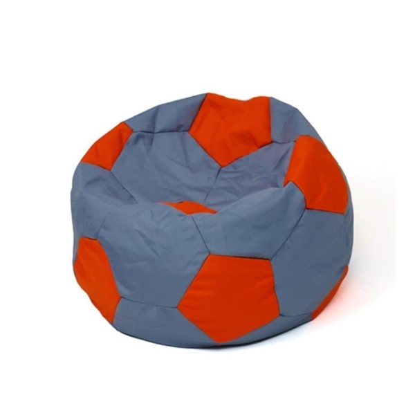 Soccer Sako bag pouffe grey-red XXL ...