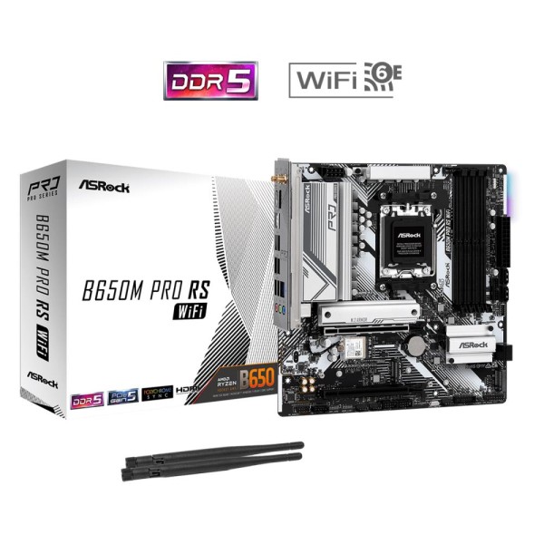 Mainboard|ASROCK|AMD B650|SAM5|Micro-ATX|Memory DDR5|Memory slots 4|1xPCI-Express 3.0 ...