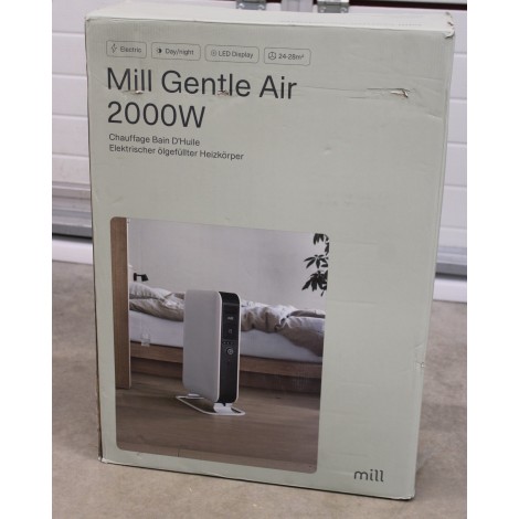 SALE OUT.  | Mill | Oil Filled Radiator | 2000 W W | White | DAMAGED PACKAGING | 230 V V