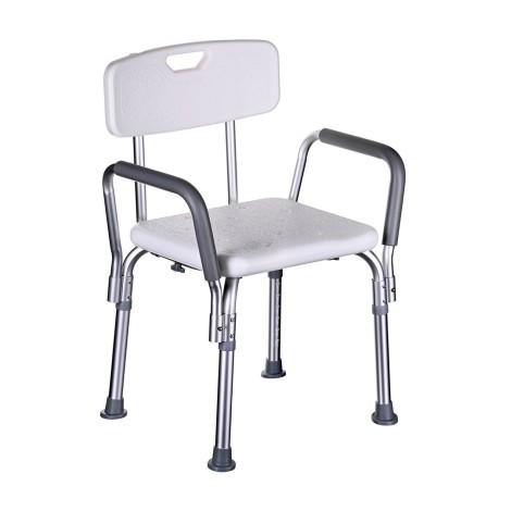 Shower chair with backrest and armrests