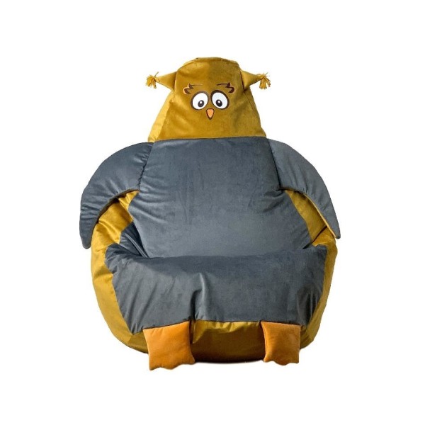 Sako bag pouffe Sowa gold-grey XL ...