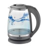 Adler | Kettle | AD 1286 | Standard | 2200 W | 2 L | Plastic/Glass | 360° rotational base | Grey/ transparent