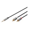 Digitus | Stereo 3.5mm to 2RCA Splitter Y, M to M | DB-510330-018-S | 3.5mm stereo | 2x RCA plug