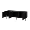 RTV cabinet SIENA 150.5x40x60 black matt