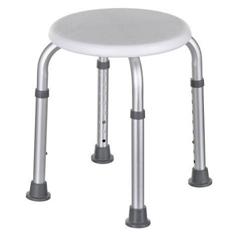 Round aluminium shower stool