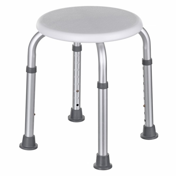 Round aluminium shower stool