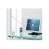 TECHLY Compact Desk for PC Metal Glass