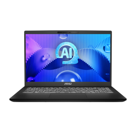 MSI Modern 15 H AI C1MG-010PL Intel Core Ultra 7 155H Laptop 39.6 cm (15.6") Full HD 16 GB DDR5-SDRAM 512 GB SSD Wi-Fi 6E (802.11ax) Windows 11 Home Black