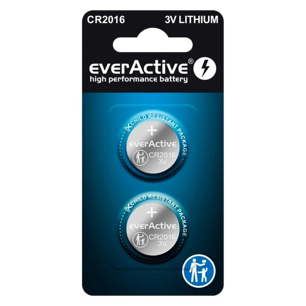 Lithium batteries mini everActive CR2016 blister ...